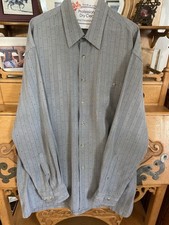 Pierre Cardin Gray Striped Long Sleeve Button...