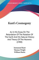 Immanuel Kant | Kant's Cosmogony | Taschenbuch | Englisch (2008)