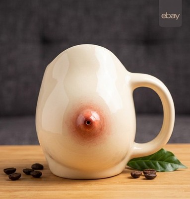 Vintage PMS International Boob Becher Keramik Neuheit Gag Geschenk Retro 90er Scherztasse