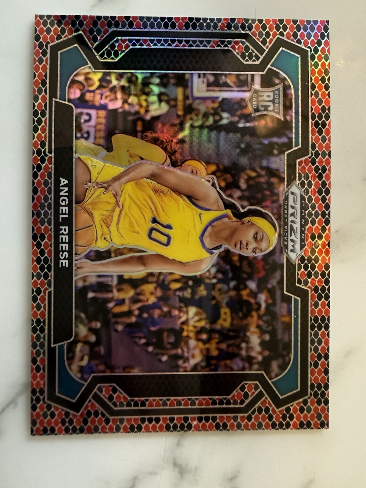 2024 Panini Prizm Draft Picks Angel Reese #38 Variations (RC) Snakeskin Prizm