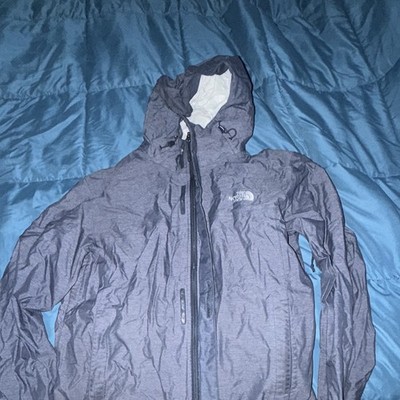The North Face Men's L (42) Gray DryVent Hooded Full-Zip Windbreaker Jacket