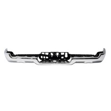 Chrome Steel Rear Bumper Face Bar w/ Dual Exh...