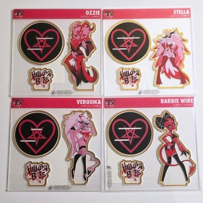 Helluva Boss Pin Up Gold Edged Ozzie Stella Verosika Barbie Wire Standee Set HB