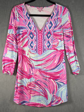 Lilly Pulitzer Gianna Tunic Dress Oh My Guava Pink Rayon Dress Women's Size XXS
