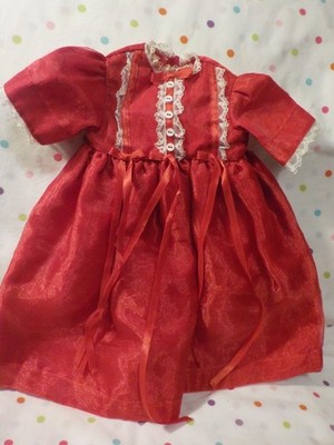Gorgeous Gown for 18'' Dolls, Red, Full length, Lined, Made Well