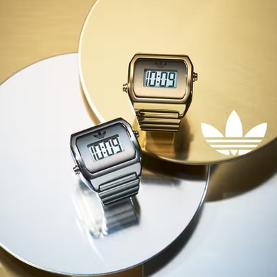 adidas Originals DIGITAL TWO RING Watch Silver Unisex Stainless