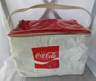 Vtg Coca Cola Soft Cooler Bag w/ Strap Coke Insulated Lunch Tote 6-pack/69j