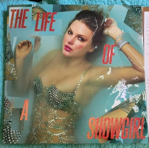 TAYLOR SWIFT - THE LIFE OF A SHOWGIRL - PORTOFINO ORANGE GLITTER VINYL LP