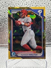 TayShaun Walton 2024 Bowman Chrome Prospect Sapphire Gold Refractor /50 #BCP-113