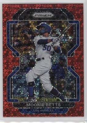 2022 Panini Prizm Tier II Red Donut Circle Prizm /99 Mookie Betts #191 5w0