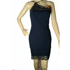 NWTFree People Premonitions Lace Trim Bodycon Dress Black Size M OB1031310 