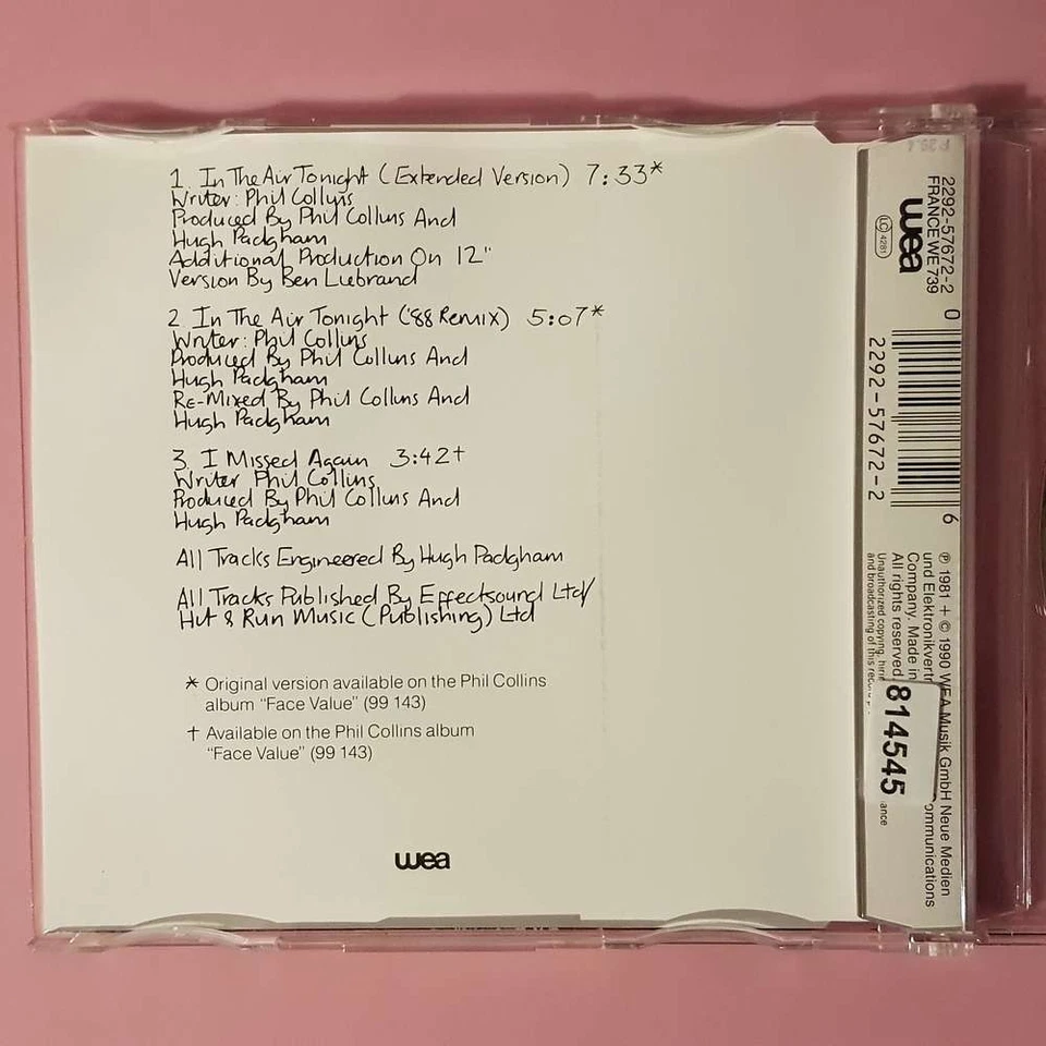 PHIL COLLINS In The Air Tonight RSA Germany EX/EX (MCD) - Bild 2 von 3