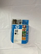 ☆ New HP C4844A 10 Black Ink Cartridge New Old Stock Sealed Expired 02/2010