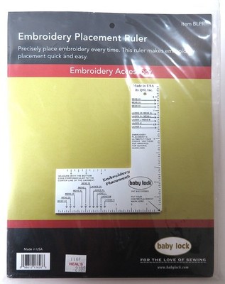 Embroidery Placement Ruler by baby lock for All Embroidery Designs  NEW Unsealed
