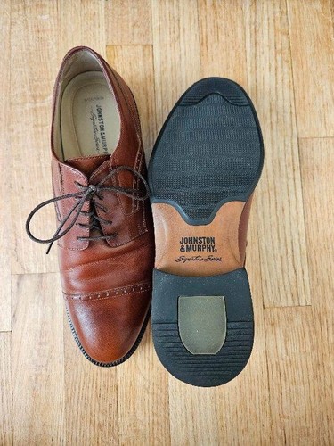 Johnston & Murphy Signature Series Sheepskin Cap Toe Oxfords Men - US 10 Width M - Picture 9 of 10