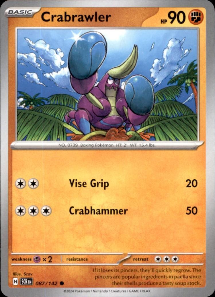 Crabrawler Common SV07: Stellar Crown 087/142 NM