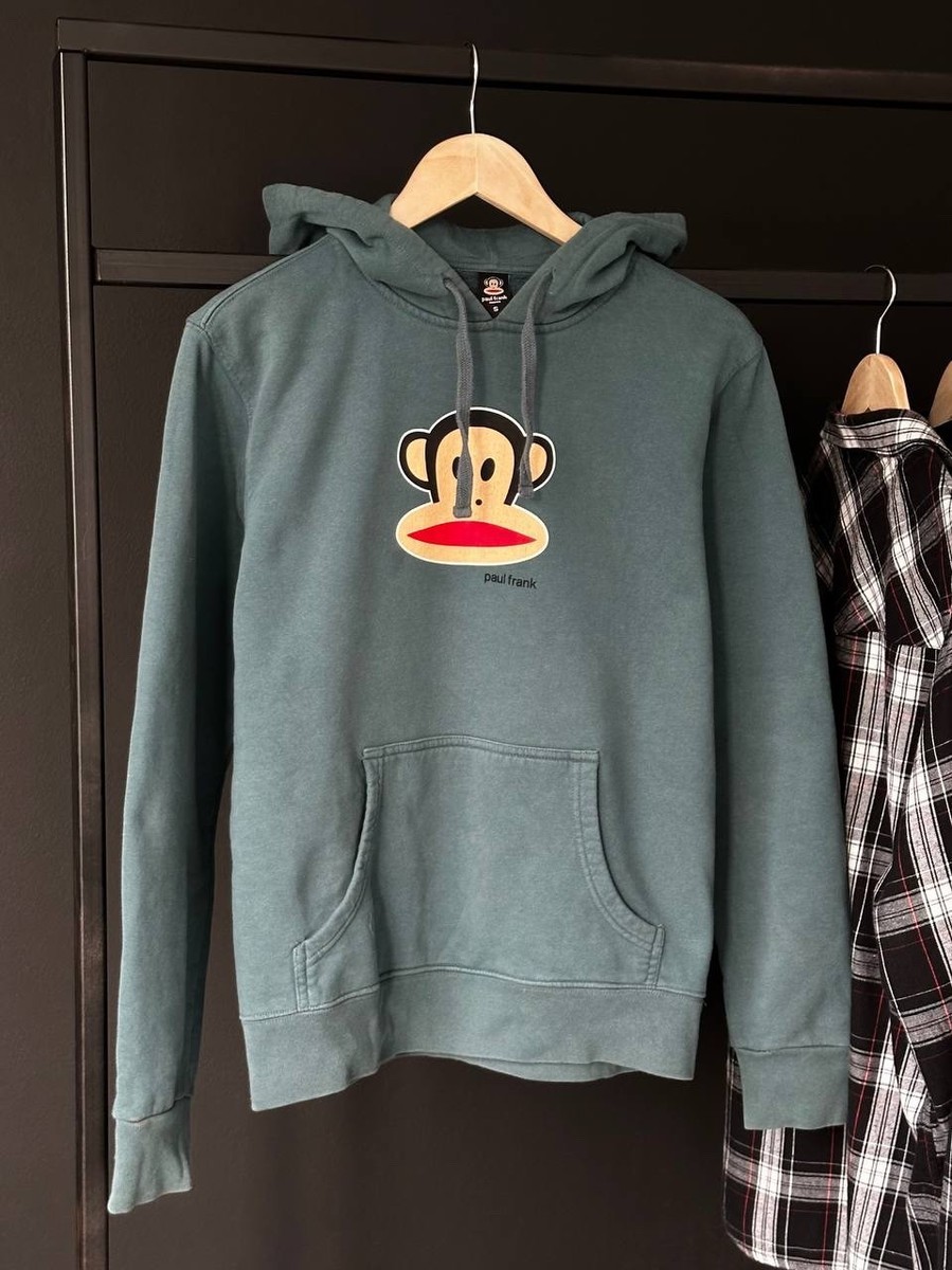 Paul Frank Blue Monkey Logo Hoodie Size S