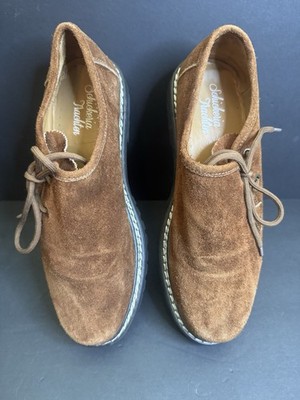 Brown Suede Trachten Shoes Men 42 Bavarian Oktoberfest  display picture 3