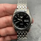 Vintage SEIKO 5 7S26-01V0 Automatic Black Dial 37mm Men’s Watch New Bracelet