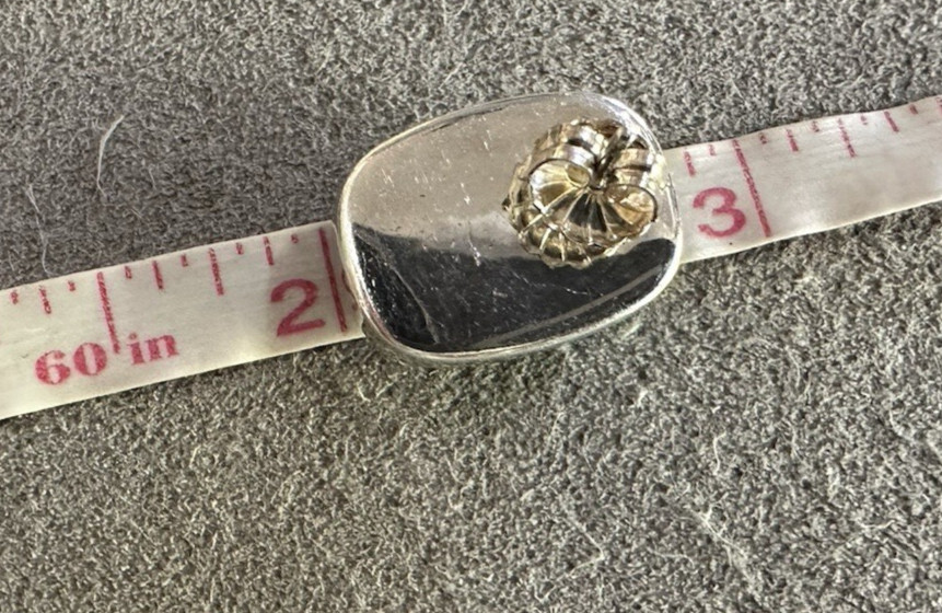 Sterling Silver Turquoise Rectangular Stud  Earri… - image 8