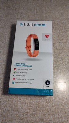 Fitbit Alta HR Activity tracker Heart rate monitor (orange + pink / size L) NEW