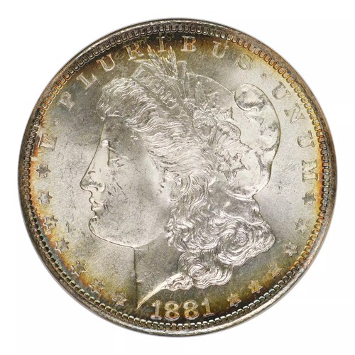 1881-S Morgan Silver Dollar NGC MS-65 Peripheral Toning