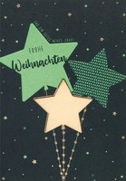 Weihnachten - Good Vibes - GlüCkwunschkarte Mit Umschlag Sterne Frohe Weihnacht