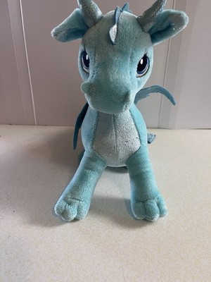 Aurora Sparkle Tales Willow Blue Dragon Plush Stuffed Animal 10  Teal Glitter