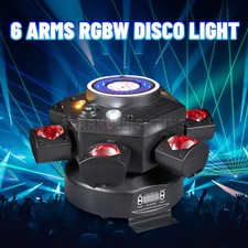 PAIDUN 6 Arms Bee Eyes Rotation Moving Head Light RGBW Beam Laser Disco DJ Party