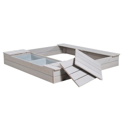 roba 'Outdoor +' Sandkasten, grau lasiert - B-Ware Transportschaden
