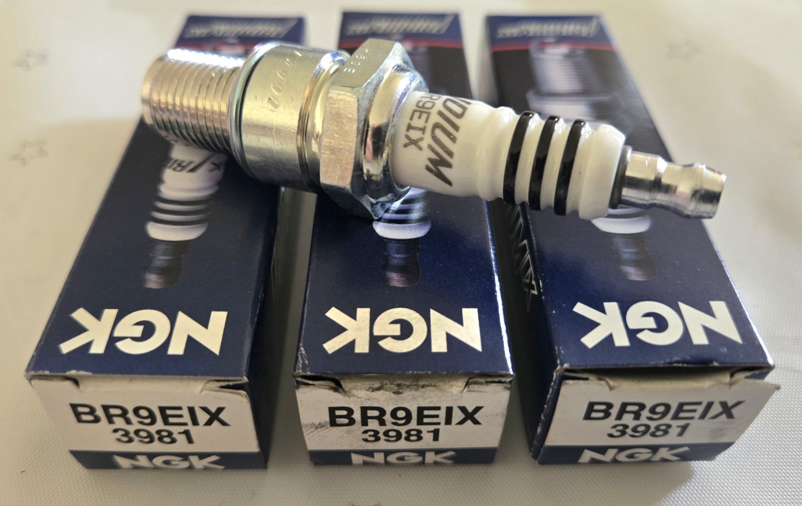 Lot of Three 3 - NGK 3981 - BR9E1X Spark Plugs, Iridium IX
