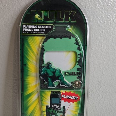 2003 Hulk Universal Desktop Phone Holder Marvel Cartoon Flashes VTG Super Rare