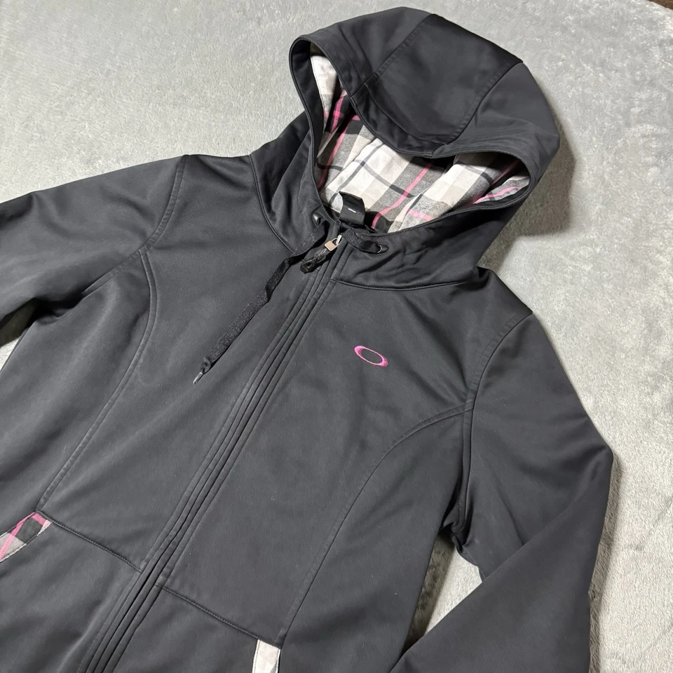 VTG Y2K Womens Oakley Plaid Lined Full Zip Shell Jacket Size M Gorpcore Outdoor - Image 2 of 4