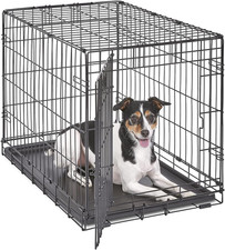 30-Inch Icrate for Medium Breeds, 21-40 Lbs, Single Door Folding Dog Crate with