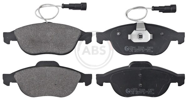 A.B.S. 37064 Bremsbelagsatz, Scheibenbremse For Alfa Romeo Fiat Lancia-image