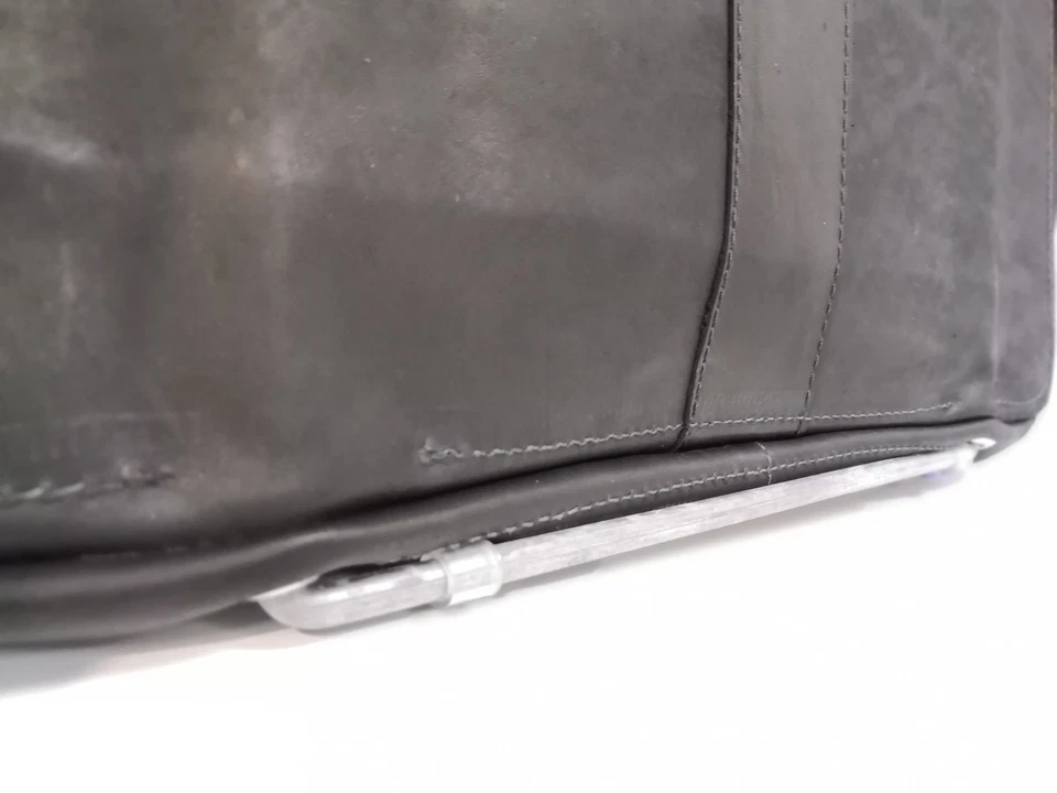 Laptoptasche Viva 15.6 35,6cm Notebook Bag Leder Stahl schwarz R-GO RGOAVLAPBL - Bild 3 von 4