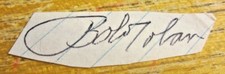 Bobby Tolan Autographed Signed .5X2 Cut Signature MLB Baseball San Diego Padres
