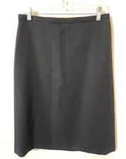 Vintage J Crew Wool Pencil Skirt Black Lined Capsule Office Classic Professional