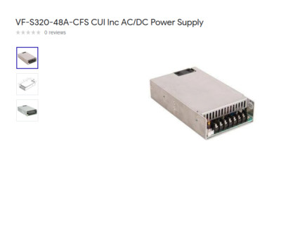 CUI INC. POWER SUPPLY P/N:VF-S320-48A-CFS AC/DC CONVERTER 48V 320W