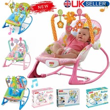 Baby Infant To Toddler Vibration Bouncer Rocker Swing Chair Soothing Music Toys