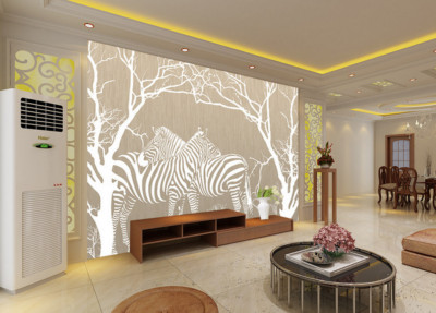 3D Branch Zebra 9697NA Wallpaper Wall Mural Removable Self-adhesive Fay