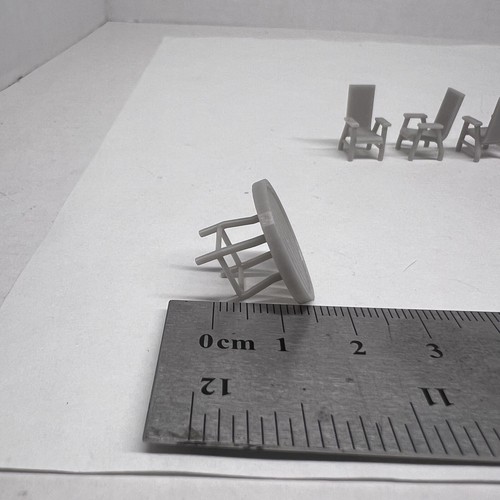 1/64 Diorama Patio Set W/ Chairs For Hot Wheels, Tarmac Works, Matchbox, Inno64 - Picture 11 of 12