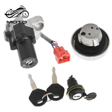For Yamaha V-STAR 650 1100 1999-2016 Ignition Switch Fuel Cap Seat Lock Key Set