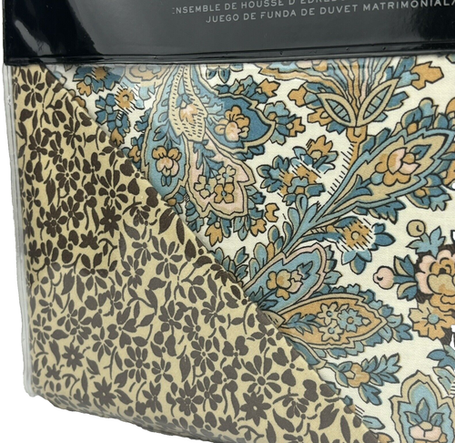Ralph Lauren QUEEN FULL Riley Paisley Duvet Cover Set Shams CLA TAN Multi Color - Picture 4 of 17