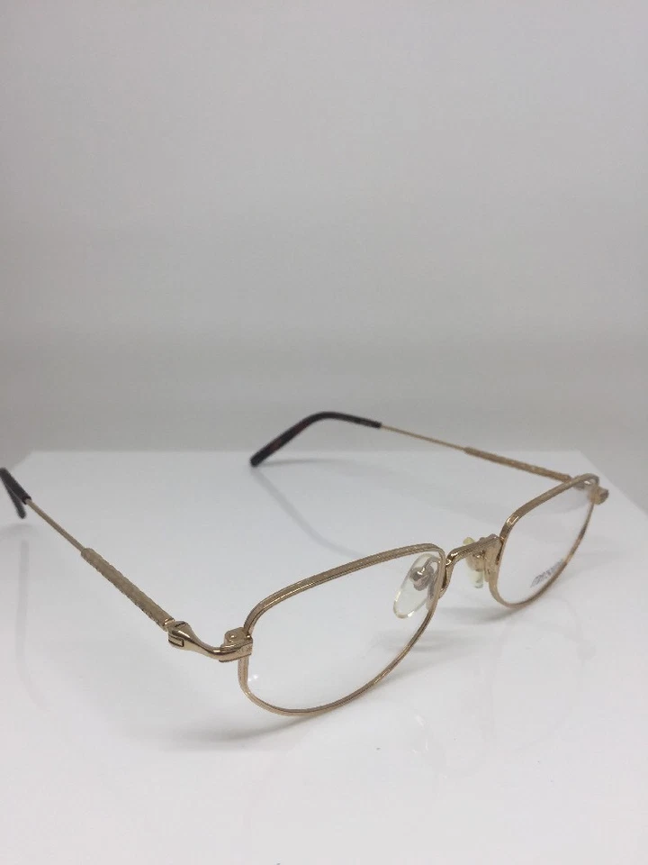 Vintage Matsuda 2878 Eyeglasses C. Gold With Detail On Temples Frame 48mm Japan - Image 3 of 4
