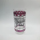 Vintage Penguin Point Coca-Cola Coke Stained Glass Libbey Tumbler 5"H Rare