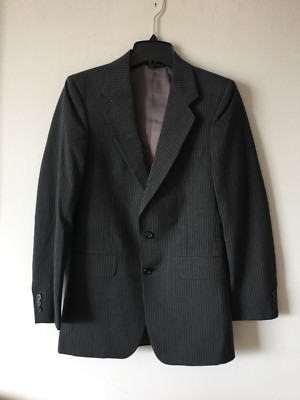 PIERRE BALMAIN GREY WHITE PINSTRIPE DOUBLE VENT TWO BUTTON JACKET SIZE 29 REGULA