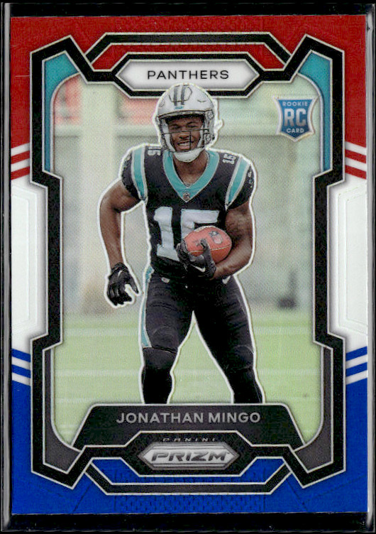 2023 Panini Prizm - Rookies Jonathan Mingo #312 Red White Blue Prizm (RC)