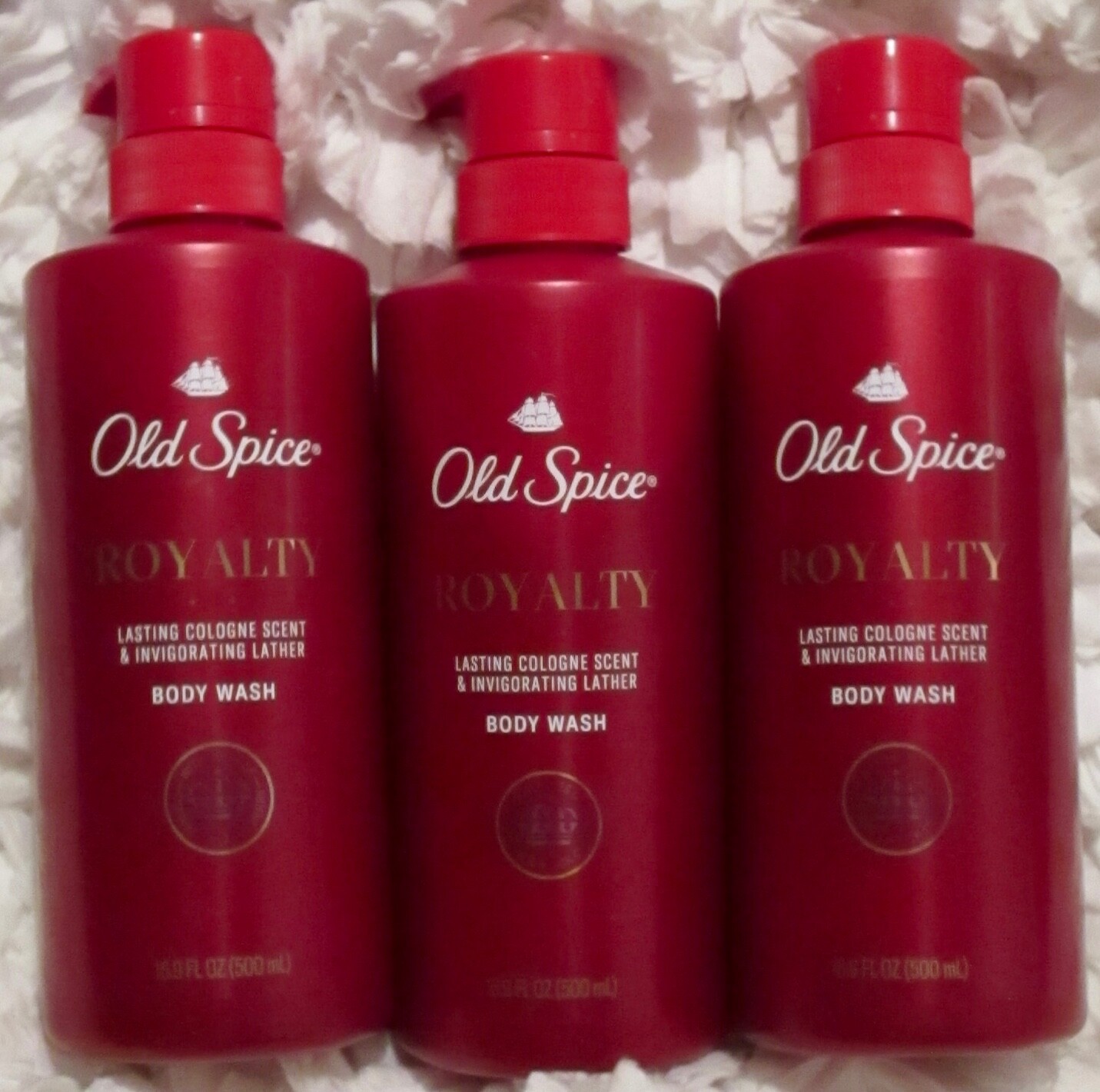 *3* OLD SPICE *ROYALTY* COLOGNE SCENT COGNAC & BLACK CHERRY BODY WASH Ea: 16.9oz