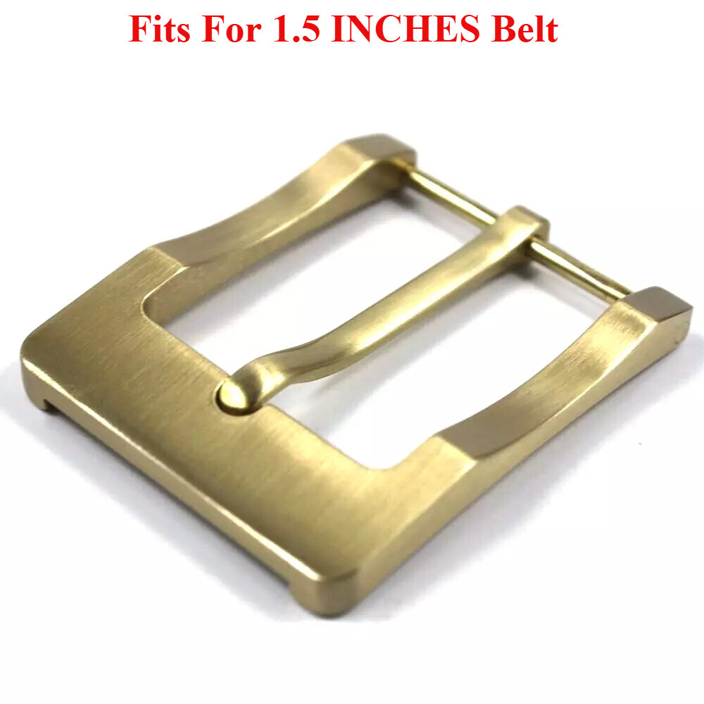 Solid Brass Belt Buckle Tongue Pin Belt Buckle Fits Inch Belt Gifts New》 - Main Image